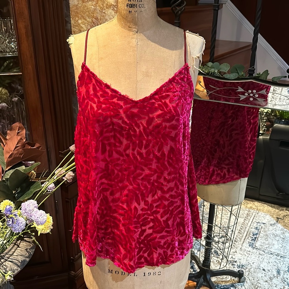 Anthropologie Flocked Top